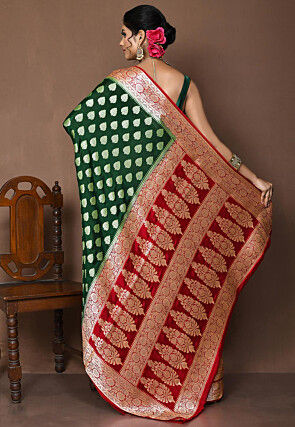 Banarasi Pure Georgette Silk Saree in Green