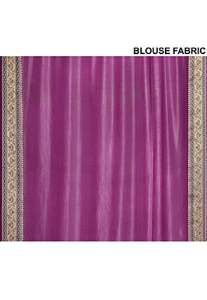 Banarasi Pure Georgette Silk Saree in Purple