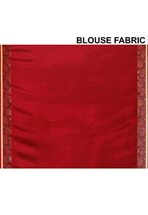 Banarasi Pure Georgette Silk Saree in Red