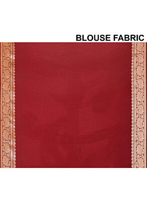 Banarasi Pure Georgette Silk Saree in Red