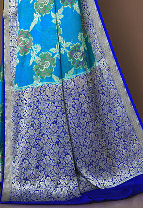 Banarasi Pure Georgette Silk Saree in Sky Blue