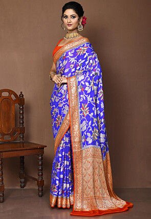 Banarasi Pure Georgette Silk Saree in Sky Blue