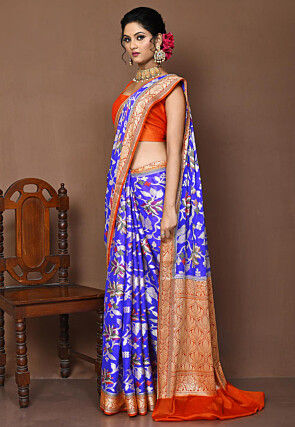 Banarasi Pure Georgette Silk Saree in Sky Blue