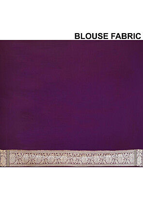 Banarasi Pure Georgette Silk Saree in Violet