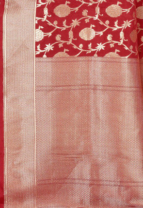 Banarasi Pure Katan Silk Handloom Saree in Red