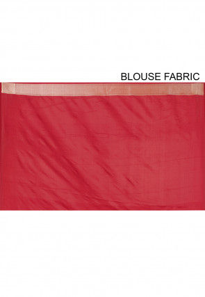 Banarasi Pure Katan Silk Handloom Saree in Red