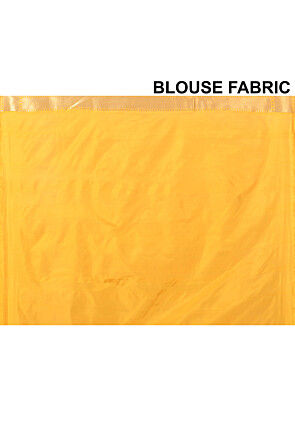 Banarasi Pure Katan Silk Handloom Saree in Yellow