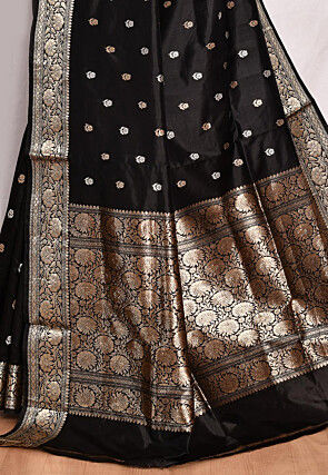 Banarasi Pure Katan Silk Saree in Black