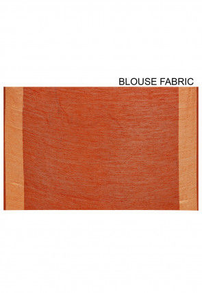 Banarasi Matka Silk Saree in Rust