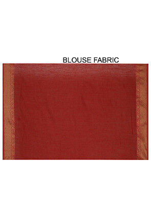 Banarasi Muga Silk Saree in Rust