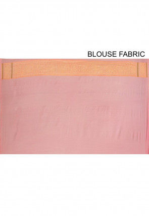 Banarasi Pure Georgette Silk Saree in Peach