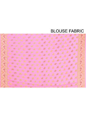 Banarasi Pure Silk Georgette Saree in Pink