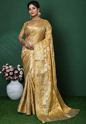 Banarasi Pure Silk Saree in Beige