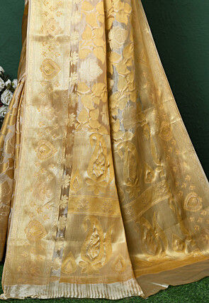 Banarasi Pure Silk Saree in Beige