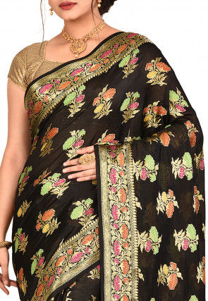 Banarasi Silk Saree in Black