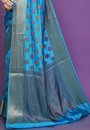 Banarasi Pure Silk Saree in Blue