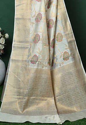 Banarasi Pure Silk Saree in Cream