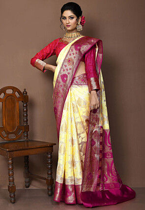 Banarasi Pure Silk Saree in Cream