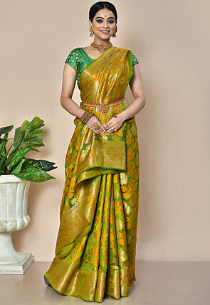 Banarasi Pure Silk Saree in Green