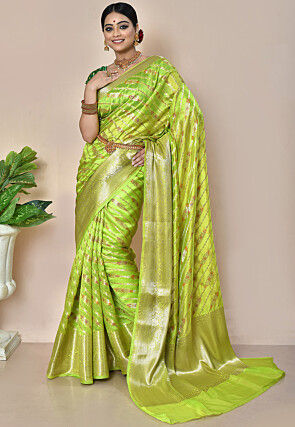 Banarasi Pure Silk Saree in Light Green