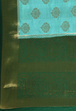 Banarasi Silk Saree in Light teal green