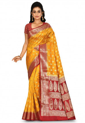 Banarasi Silk Saree in Mustard
