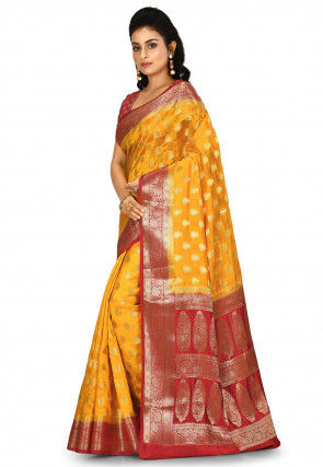Banarasi Silk Saree in Mustard