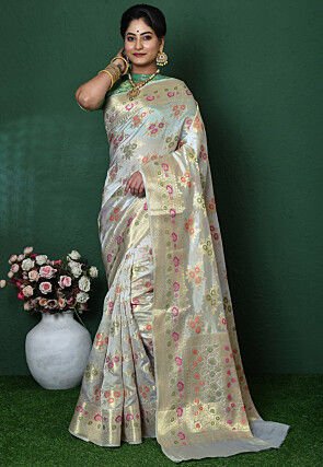 Banarasi Pure Silk Saree in Off White