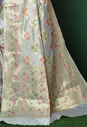 Banarasi Pure Silk Saree in Off White