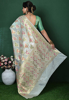 Banarasi Pure Silk Saree in Off White