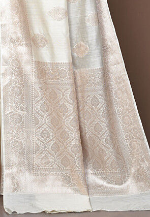 Banarasi Pure Silk Saree in Off White