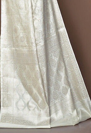 Banarasi Pure Silk Saree in Off White