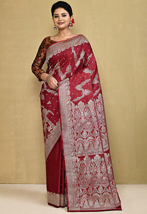 Banarasi Pure Silk Saree in Red