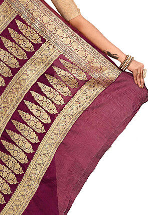 Banarasi Silk Saree in Wine