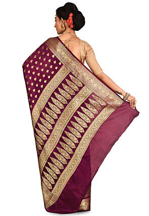 Banarasi Silk Saree in Wine