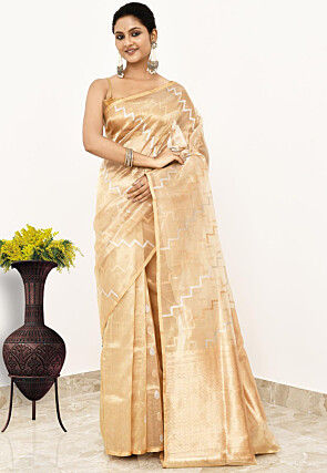 Banarasi Pure Tissue Silk Handloom Saree in Golden