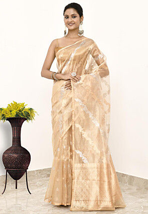 Banarasi Pure Tissue Silk Handloom Saree in Golden