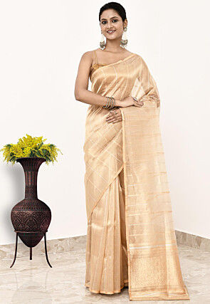 Banarasi Pure Tissue Silk Handloom Saree in Golden