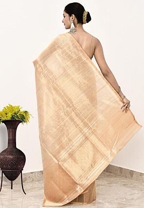 Banarasi Pure Tissue Silk Handloom Saree in Golden