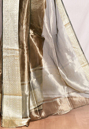 Banarasi Pure Tissue Silk Saree in Antique