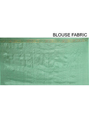 Banarasi Pure Tussar Silk Saree in Teal Green