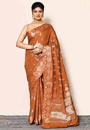 Banarasi Saree in Brown