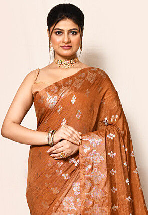 Banarasi Saree in Brown