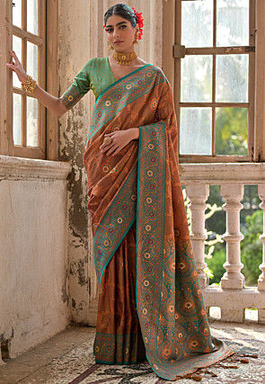 Banarasi Saree in Brown