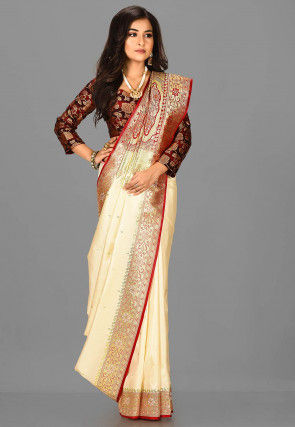 Banarasi Saree in Cream