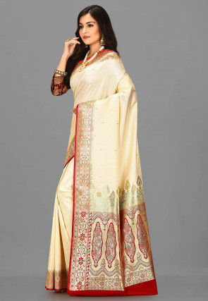 Banarasi Saree in Cream