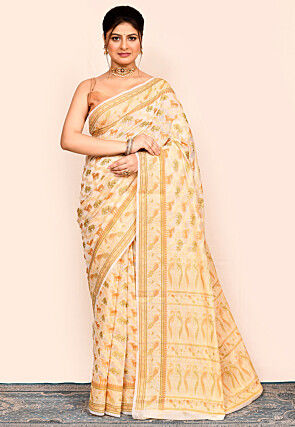 Banarasi Saree in Cream