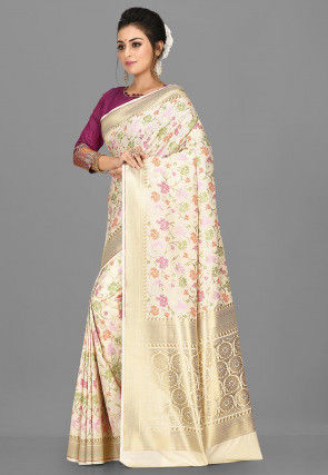Banarasi Saree in Cream