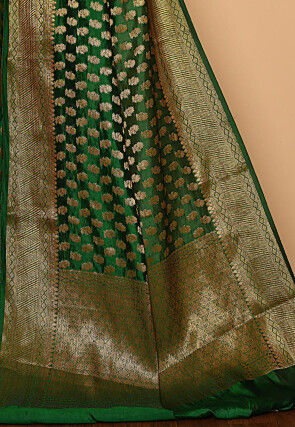 Banarasi Saree in Dark Green