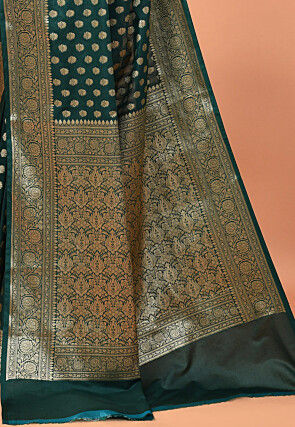 Banarasi Saree in Dark Green